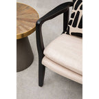 Stockholm Beige Chair With Black Wooden Frame - Nest UK