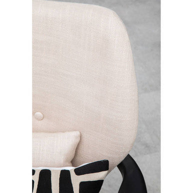 Stockholm Beige Chair With Black Wooden Frame - Nest UK