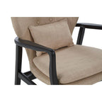 Stockholm Beige Chair With Black Wooden Frame - Nest UK