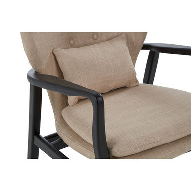 Stockholm Beige Chair With Black Wooden Frame - Nest UK