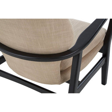 Stockholm Beige Chair With Black Wooden Frame - Nest UK