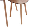 Set of 2 Natural Wooden Nesting Side Tables with Tripod Legs and Rounded Triangle Tops | Rostok