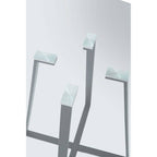 Glass Top and Grey Stainless Steel Dining Table | Metropolitan