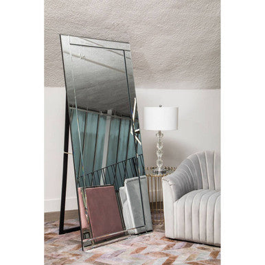 Floor Standing Mirror with Bevelled Edge | Avelene
