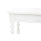 White Wooden Rectangular Console Table with Lower Shelf and Spindle Legs | Heritage