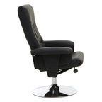 Black Leather Effect Reclining Chair | Denton