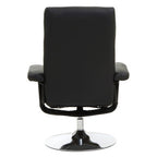 Black Leather Effect Reclining Chair | Denton