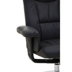 Black Leather Effect Reclining Chair | Denton