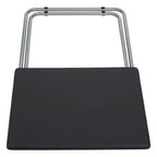 Black Wooden Top Folding Table with Silver Frame | Bernie