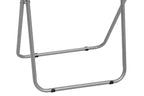 Grey Wooden Top Folding Table with Silver Frame | Bernie