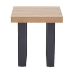 Natural Wood Square Side Table with U-Shaped Base | Oakton