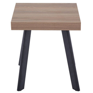 Natural Wood Side Table with U-Shaped Base | Oakwill