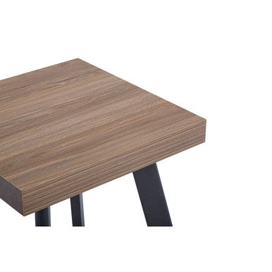 Natural Wood Side Table with U-Shaped Base | Oakwill