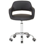 Black Home Office Chair with Curved Back | Fionna