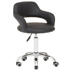 Black Home Office Chair with Curved Back | Fionna