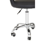 Black Home Office Chair with Curved Back | Fionna