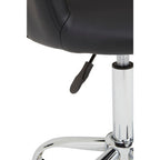 Black Home Office Chair with Curved Back | Fionna