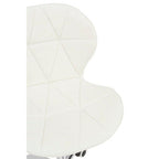 White Velvet Quilted Home Office Chair | Franki