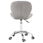 Grey Velvet Quilted Home Office Chair | Franki