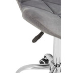 Grey Velvet Quilted Home Office Chair | Franki