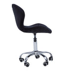 Black Velvet Quilted Home Office Chair | Franki
