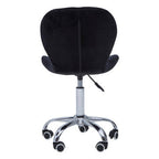 Black Velvet Quilted Home Office Chair | Franki