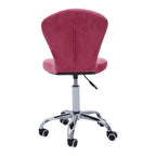 Pink Velvet Buttoned Home Office Chair | Fayth