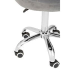 Grey Velvet Buttoned Home Office Chair | Fayth