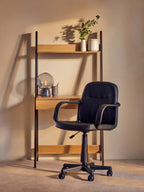 Black Pu Home Office Chair | Flint
