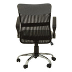Grey Home Office Chair with Chrome Arms | Fenix