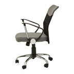 Grey Home Office Chair with Chrome Arms | Fenix