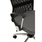 Grey Home Office Chair with Chrome Arms | Fenix