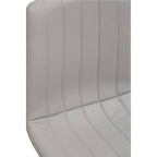 Set of 4 Light Grey Leather Effect Dining Chairs | Tiana