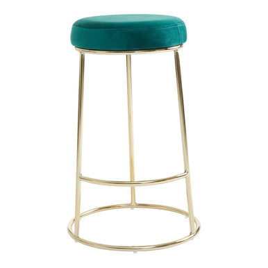 Green Velvet Bar Stool | Manhattan