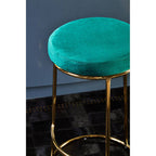 Green Velvet Bar Stool | Manhattan