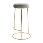 Grey Velvet Tall Bar Stool | Manhattan