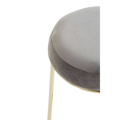 Grey Velvet Tall Bar Stool | Manhattan