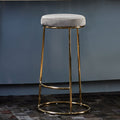 Grey Velvet Tall Bar Stool | Manhattan