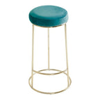 Green Velvet Tall Bar Stool | Manhattan