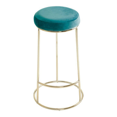 Green Velvet Tall Bar Stool | Manhattan