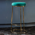 Green Velvet Tall Bar Stool | Manhattan