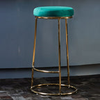 Green Velvet Tall Bar Stool | Manhattan