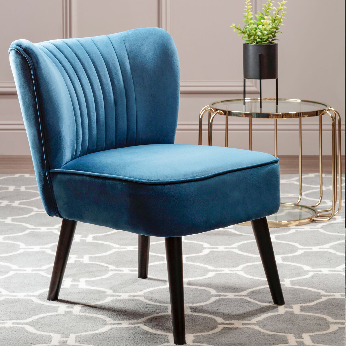 Blue Velvet Chair | Regents Park