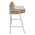 Natural Oak Veneer Effect One Drawer Desk | Bradbury