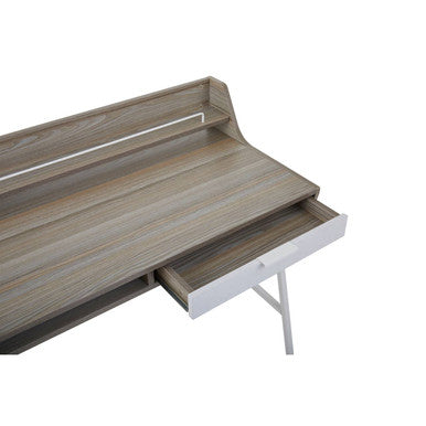 Light Oak Veneer Effect One Drawer Desk | Bradbury
