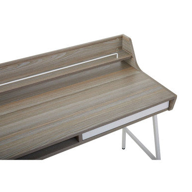 Light Oak Veneer Effect One Drawer Desk | Bradbury