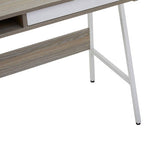 Light Oak Veneer Effect One Drawer Desk | Bradbury
