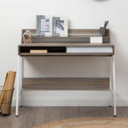 Light Oak Veneer Effect One Drawer Desk | Bradbury