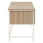 Light Oak Veneer Effect Desk with 2 Drawers | Bradbury