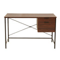 Dark Brown Walnut Veneer Effect Desk with Drawers | Bradbury